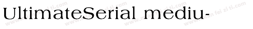 UltimateSerial mediu字体转换